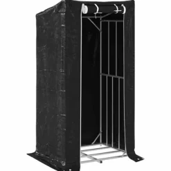 vidaXL Tilbehør Til Brændeovne & Pejse^Brændestativ med regnslag 100x80x200 cm galvaniseret stål