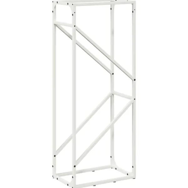 vidaXL Tilbehør Til Brændeovne & Pejse^brændestativ 40x25x100 cm koldvalset stål hvid