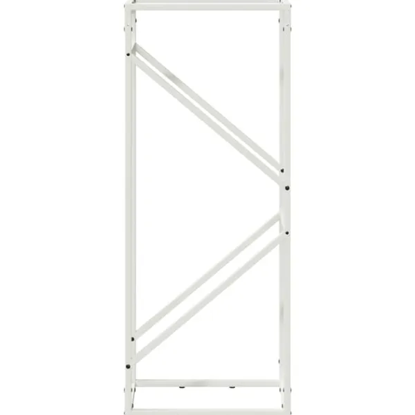 vidaXL Tilbehør Til Brændeovne & Pejse^brændestativ 40x25x100 cm koldvalset stål hvid