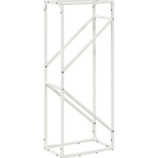 vidaXL Tilbehør Til Brændeovne & Pejse^brændestativ 40x25x100 cm koldvalset stål hvid
