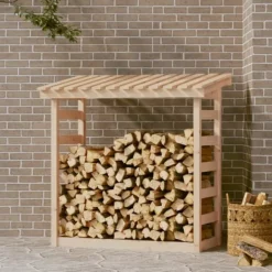 Best brændestativ 108x64,5x110 cm massivt fyrretræ - Brændekurve – tilbehør Tilbehør Til Brændeovne & Pejse