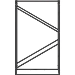 Hot brændestativ 60x25x100 cm koldvalset stål sort Tilbehør Til Brændeovne & Pejse