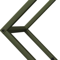 New brændestativ 60x25x60 cm koldvalset stål olivengrøn Tilbehør Til Brændeovne & Pejse