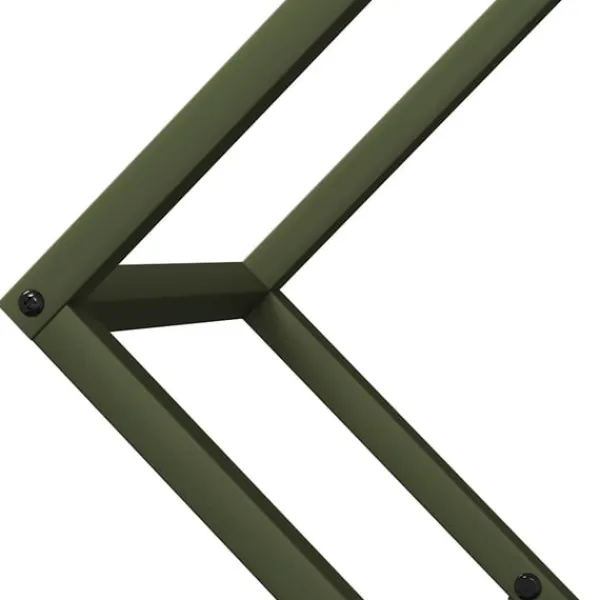 New brændestativ 60x25x60 cm koldvalset stål olivengrøn Tilbehør Til Brændeovne & Pejse
