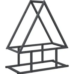 Outlet brændestativ 50x25x60 cm koldvalset stål antracitgrå Tilbehør Til Brændeovne & Pejse