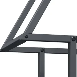 Outlet brændestativ 50x25x60 cm koldvalset stål antracitgrå Tilbehør Til Brændeovne & Pejse