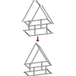 Outlet brændestativ 50x25x60 cm koldvalset stål antracitgrå Tilbehør Til Brændeovne & Pejse