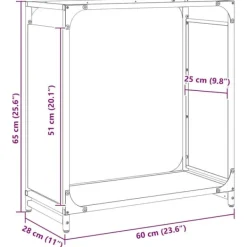 vidaXL Tilbehør Til Brændeovne & Pejse^brændestativ 60x28x65 cm koldvalset stål antracitgrå