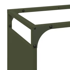 Discount brændestativ 44x28x65 cm koldvalset stål olivengrøn Tilbehør Til Brændeovne & Pejse