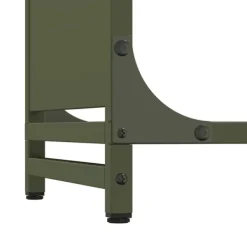 Discount brændestativ 44x28x65 cm koldvalset stål olivengrøn Tilbehør Til Brændeovne & Pejse
