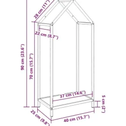 vidaXL Tilbehør Til Brændeovne & Pejse^brændestativ 40x25x90 cm koldvalset stål hvid