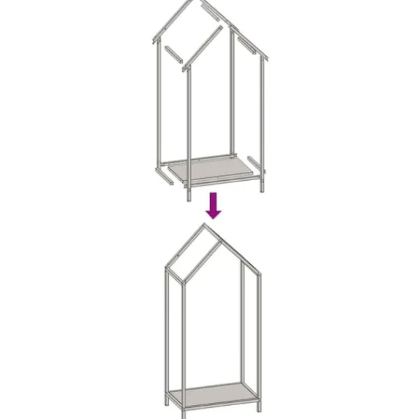 vidaXL Tilbehør Til Brændeovne & Pejse^brændestativ 40x25x90 cm koldvalset stål hvid
