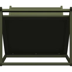 New brændestativ 70x43x34,5 cm koldvalset stål olivengrøn Tilbehør Til Brændeovne & Pejse