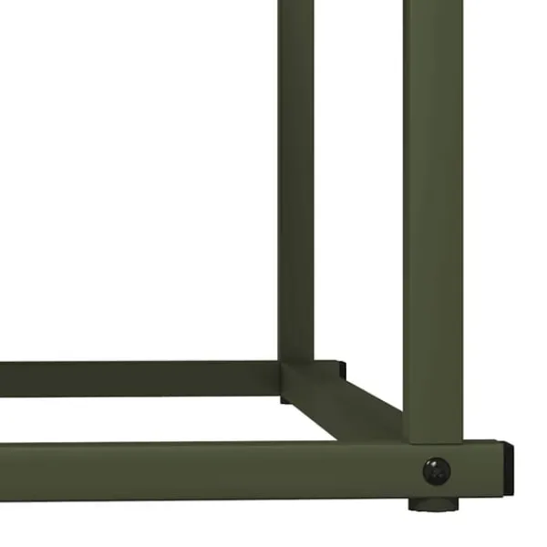 New brændestativ 70x43x34,5 cm koldvalset stål olivengrøn Tilbehør Til Brændeovne & Pejse