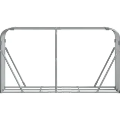 Online brændestativ 180x45x100 cm galvaniseret stål lysegrå - Brændekurve Tilbehør Til Brændeovne & Pejse
