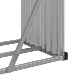 Online brændestativ 180x45x100 cm galvaniseret stål lysegrå - Brændekurve Tilbehør Til Brændeovne & Pejse