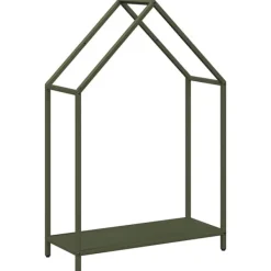 Outlet brændestativ 60x25x90 cm koldvalset stål olivengrøn Tilbehør Til Brændeovne & Pejse