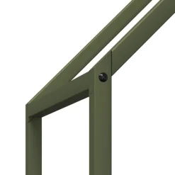Outlet brændestativ 60x25x90 cm koldvalset stål olivengrøn Tilbehør Til Brændeovne & Pejse