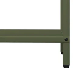 Outlet brændestativ 60x25x90 cm koldvalset stål olivengrøn Tilbehør Til Brændeovne & Pejse