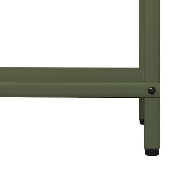 Outlet brændestativ 60x25x90 cm koldvalset stål olivengrøn Tilbehør Til Brændeovne & Pejse