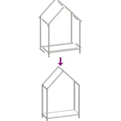 Outlet brændestativ 60x25x90 cm koldvalset stål olivengrøn Tilbehør Til Brændeovne & Pejse