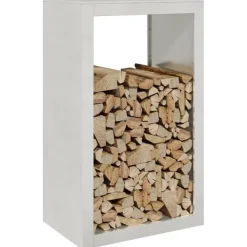 brændestativ 60x40x100 cm rustfrit stål Tilbehør Til Brændeovne & Pejse