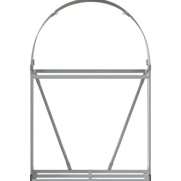 Discount brændestativ 80x45x120 cm galvaniseret stål brun - Brændekurve Tilbehør Til Brændeovne & Pejse