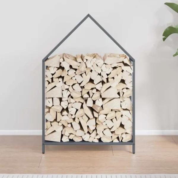 New brændestativ 60x25x90 cm koldvalset stål antracitgrå Tilbehør Til Brændeovne & Pejse