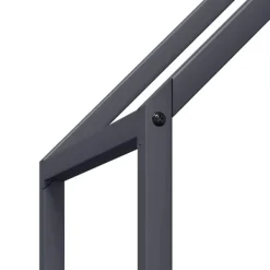 New brændestativ 60x25x90 cm koldvalset stål antracitgrå Tilbehør Til Brændeovne & Pejse