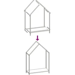 New brændestativ 60x25x90 cm koldvalset stål antracitgrå Tilbehør Til Brændeovne & Pejse