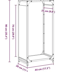 Discount brændestativ 44x28x90 cm koldvalset stål sort Tilbehør Til Brændeovne & Pejse