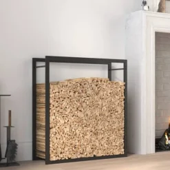 vidaXL Tilbehør Til Brændeovne & Pejse^brændestativ 80x28x86 cm stål matsort - Brændekurve
