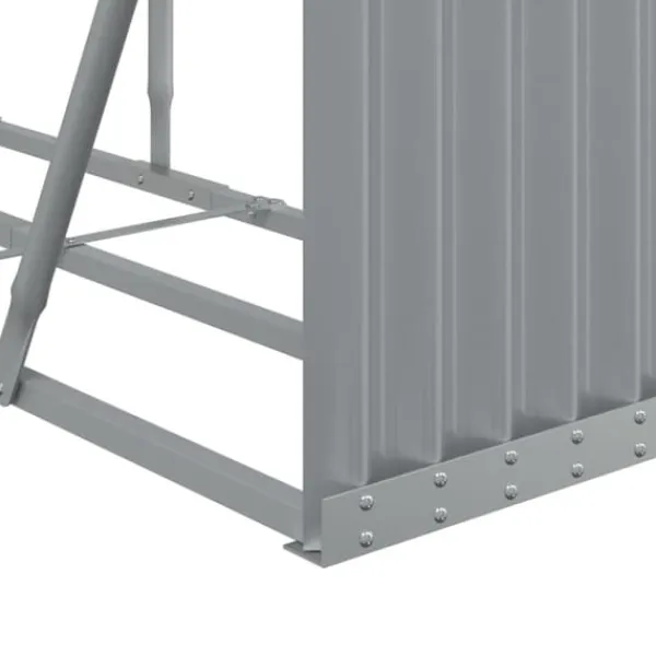 vidaXL Tilbehør Til Brændeovne & Pejse^brændestativ 300x45x100 cm galvaniseret stål lysegrå - Brændekurve