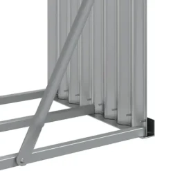vidaXL Tilbehør Til Brændeovne & Pejse^brændestativ 300x45x100 cm galvaniseret stål lysegrå - Brændekurve
