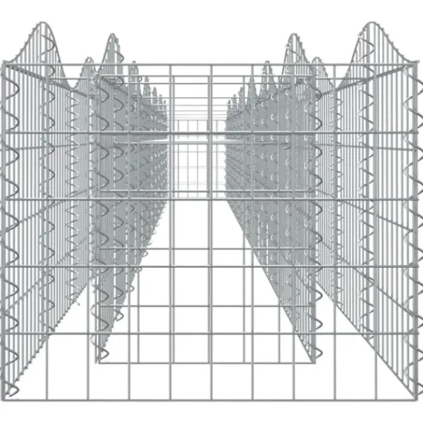 vidaXL Krukker & Plantebeholdere^buet gabion-højbed 600x50x50 cm galvaniseret jern - Plantekrukker