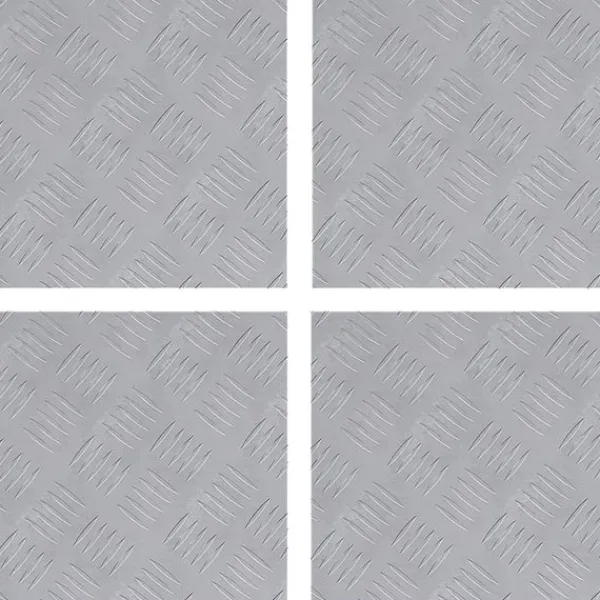 vidaXL Havedekorationer^Checker plader 4 pcs Sølv 30 x 30 cm Aluminium