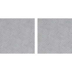 Discount Checker plader 2 pcs Sølv 30 x 30 cm Aluminium Havedekorationer