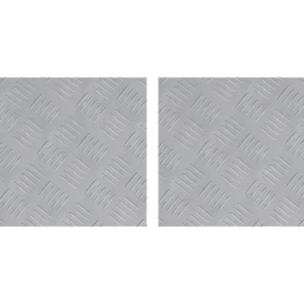 Discount Checker plader 2 pcs Sølv 30 x 30 cm Aluminium Havedekorationer