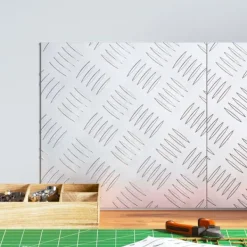 Discount Checker plader 2 pcs Sølv 30 x 30 cm Aluminium Havedekorationer