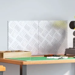 Discount Checker plader 2 pcs Sølv 30 x 30 cm Aluminium Havedekorationer