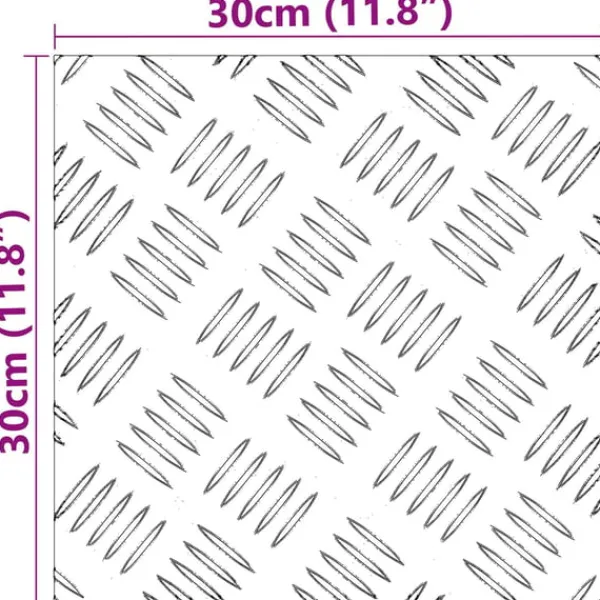 Discount Checker plader 4 pcs Sølv 30 x 30 cm Aluminium Havedekorationer