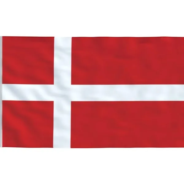 vidaXL Flag & Vindposer^Danmark flag og flagstang 6,23 m aluminium