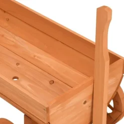 Sale dekorativ vogn 70x43x54 cm massivt fyrretræ Krukker & Plantebeholdere