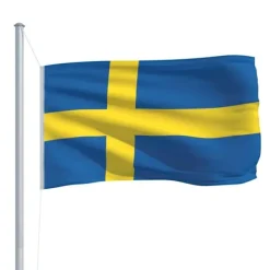 vidaXL Flag & Vindposer^det svenske flag 90x150 cm