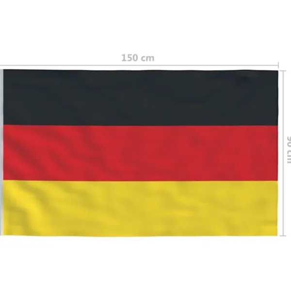 vidaXL Flag & Vindposer^det tyske flag 90x150 cm