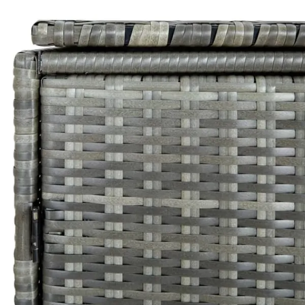 vidaXL Skure, Garager & Carports^dobbelt skraldespandsskjuler 148x77x111 cm polyrattan grå - Skure & Redskabsskure