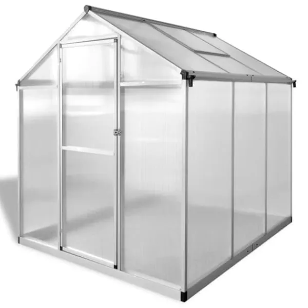New drivhus 3,46 m² forstærket aluminium - Drivhuse Drivhus