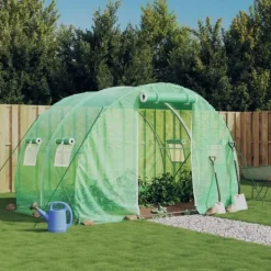 vidaXL Drivhus^drivhus med stålstel 6 m² 3x2x2 m grøn - Drivhuse