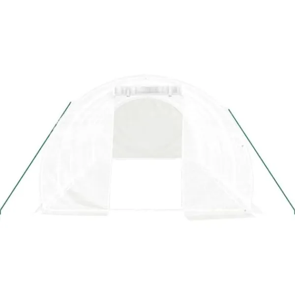 vidaXL Drivhus^drivhus med stålstel 18 m² 6x3x2 m hvid - Drivhuse