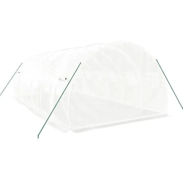 vidaXL Drivhus^drivhus med stålstel 18 m² 6x3x2 m hvid - Drivhuse
